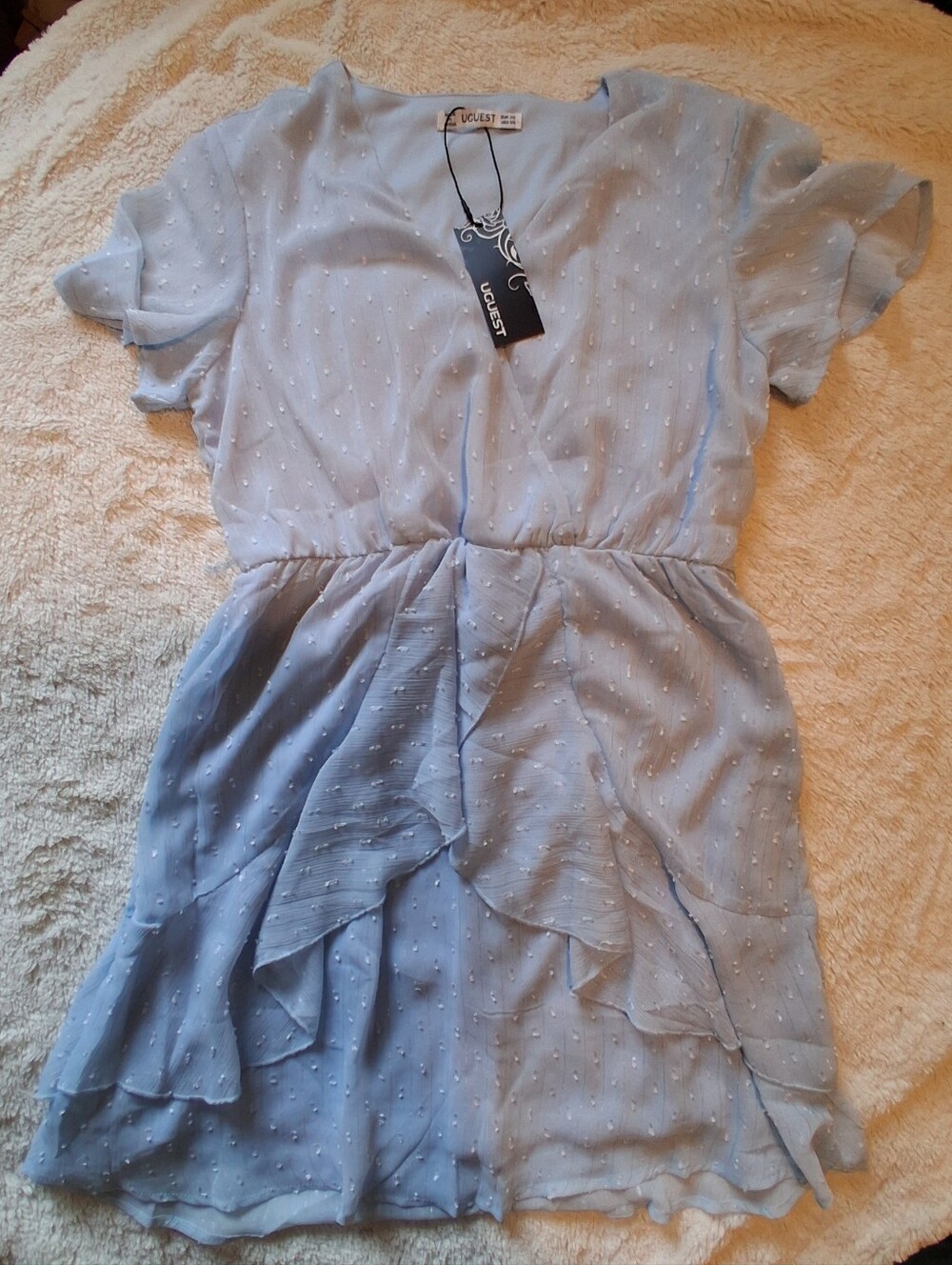 Xs Baby Blue Lace Baby Doll Dress